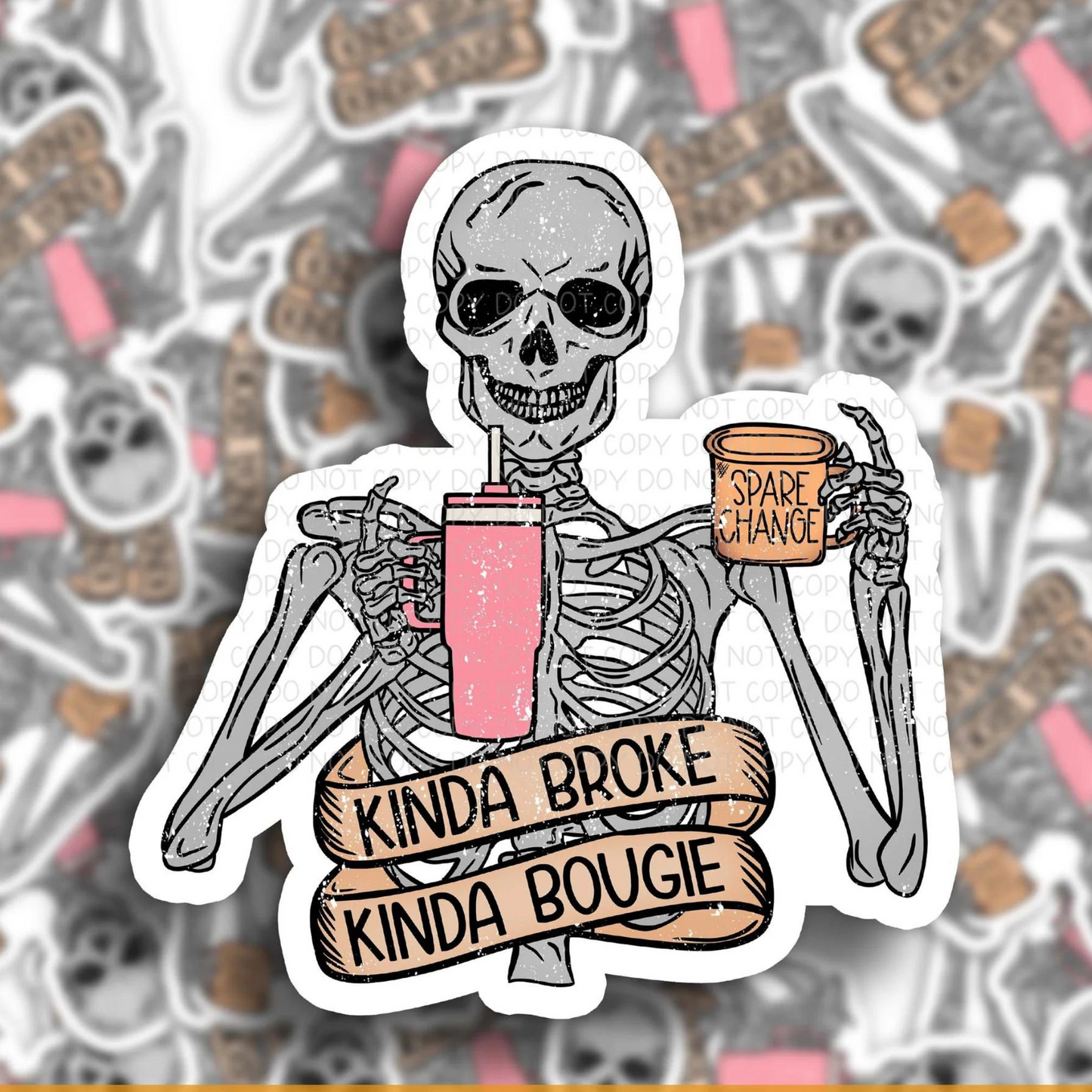 Kind of Broke Kind of Boujie 3" Vinyl Sticker