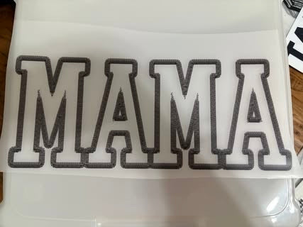 Mama Faux Stitching