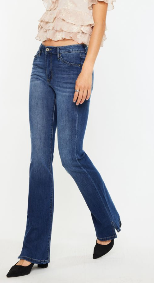 Kan Can High Rise Bootcut with Slit