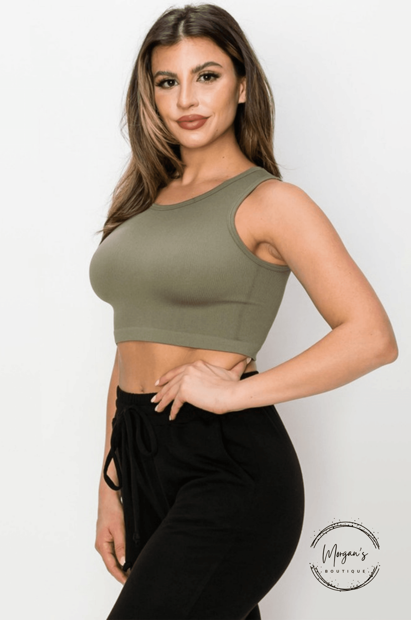 Ribbed Cropped Tank Top