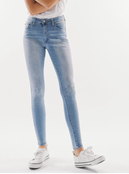 Kan Can Light Wash High Rise Skinny