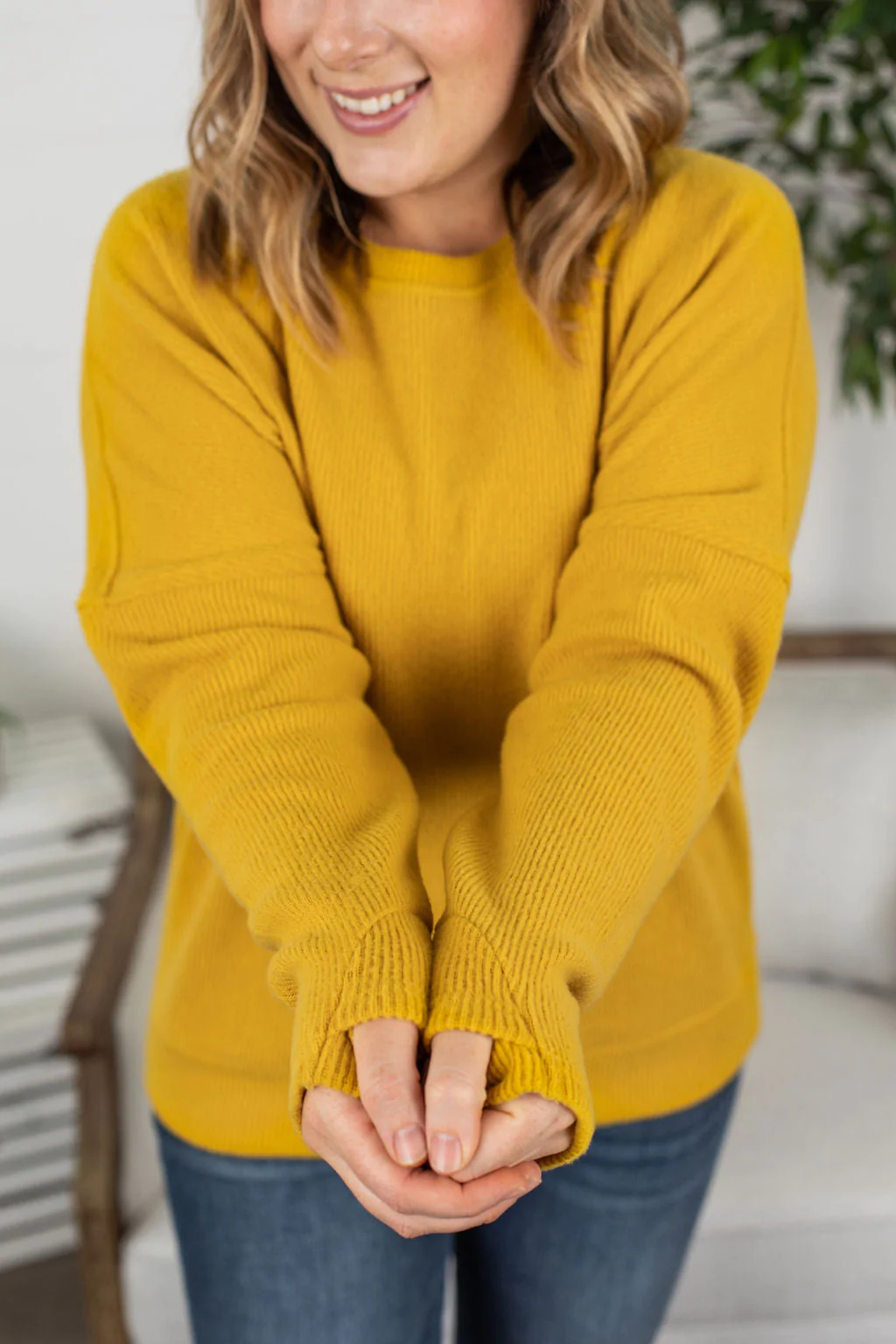 Kimmy Dolman Sweater - Mustard