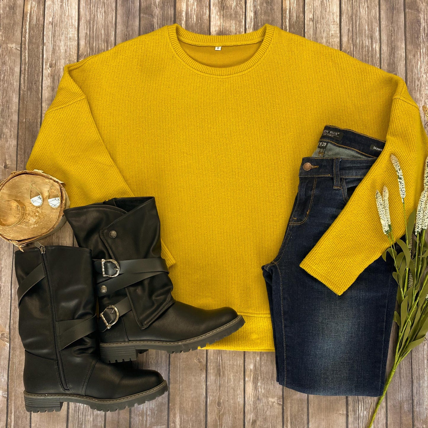Kimmy Dolman Sweater - Mustard
