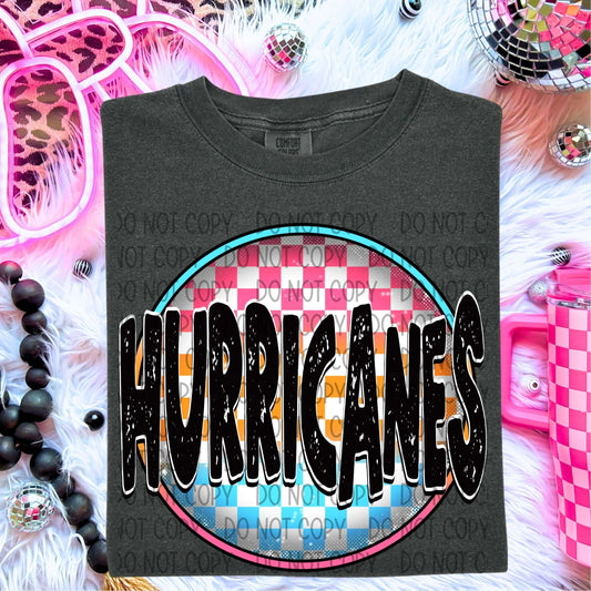 Hurricanes Checkered Mascots Graphic Tee