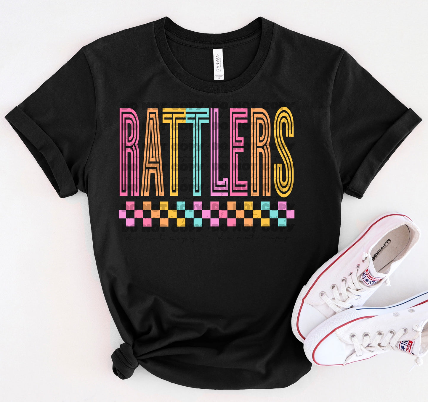 Rattlers Colorful Mascot Graphic Tee