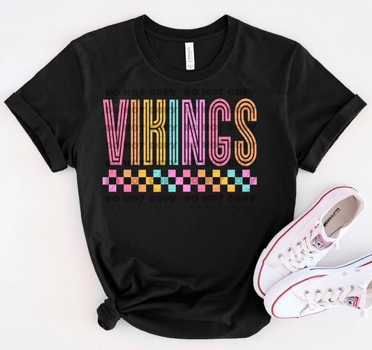 Vikings Colorful Mascot Graphic Tee