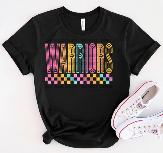 Warriors Colorful Mascot Graphic Tee