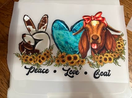 Peace Love Goat