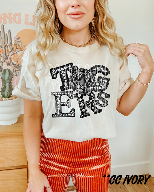 Tigers Rhinestone Mascots Graphic Tee