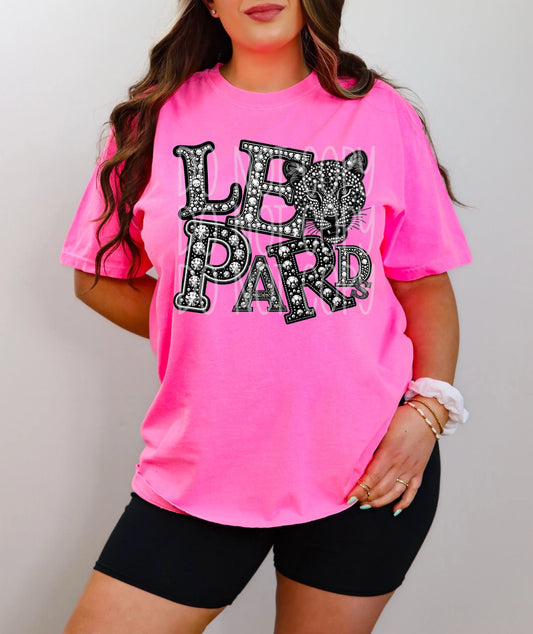 Leopards Rhinestone Mascots Graphic Tee