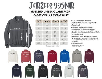 Monogrammed Embroidery 1/4 Zip Sweatshirt