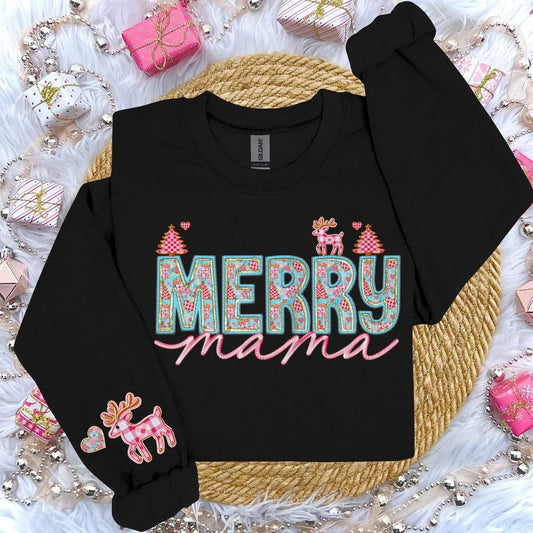 Merry Mama Faux Embroidery