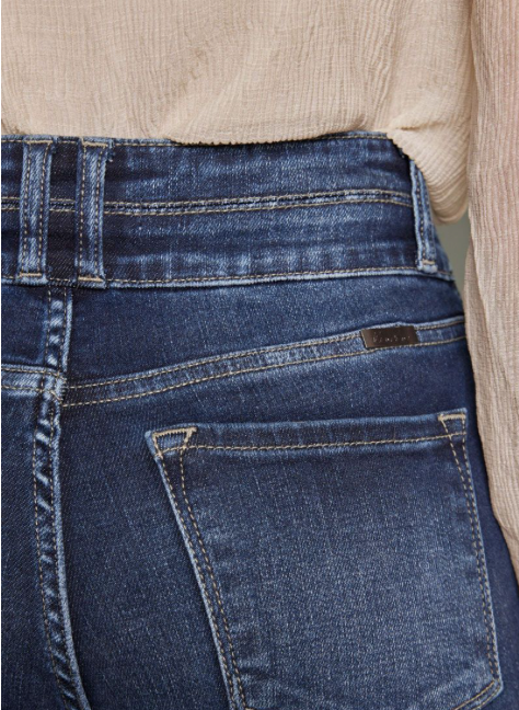 Kan Can High Rise Wide Waistband Skinny Bootcut
