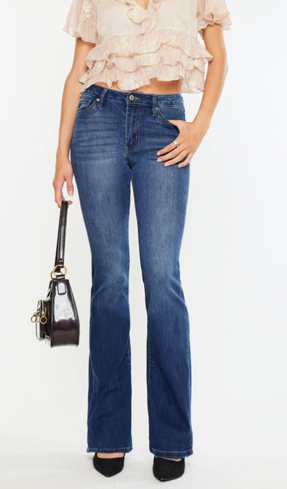 Kan Can High Rise Bootcut with Slit