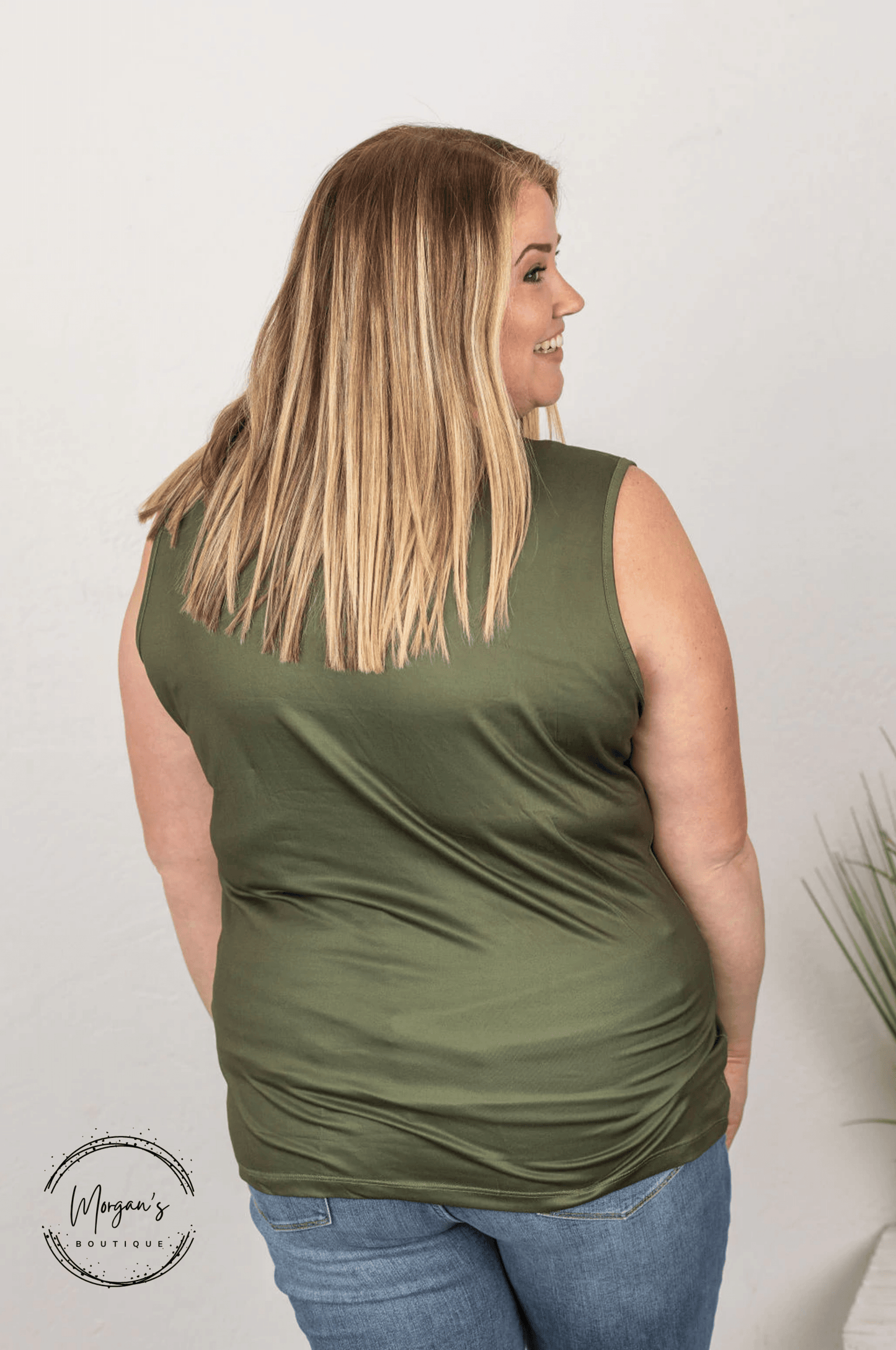 Olive Classic Crew Tank