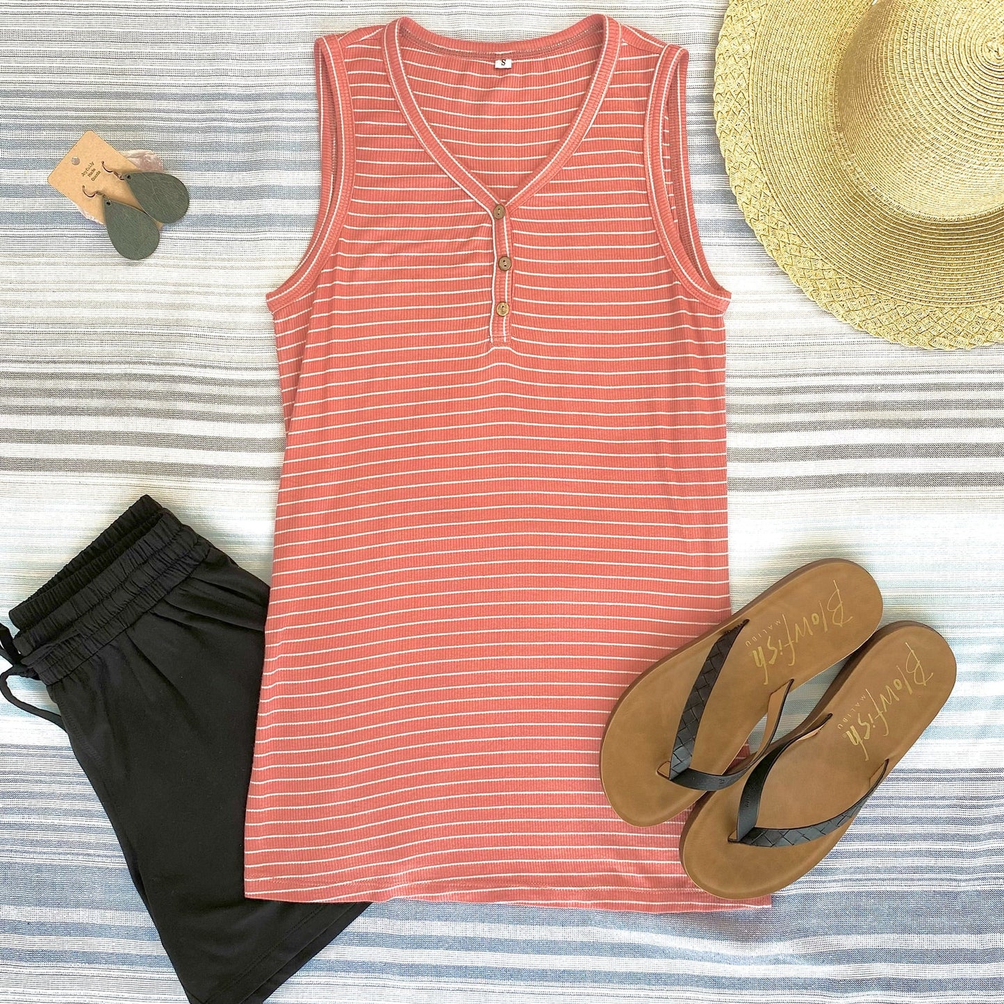 Addison Henley Tank - Dark Pink