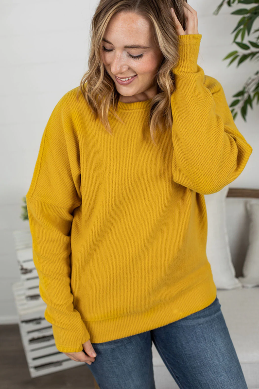 Kimmy Dolman Sweater - Mustard