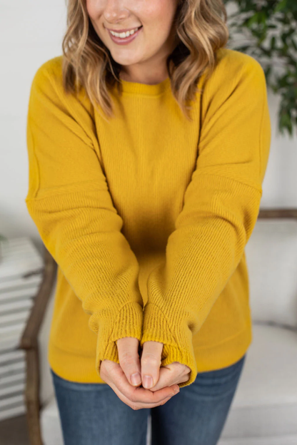 Kimmy Dolman Sweater - Mustard