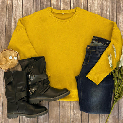 Kimmy Dolman Sweater - Mustard